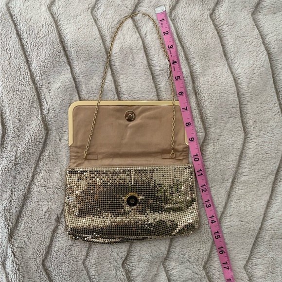 BCBGMaxAzria Gold Mesh Evening Bag - Picture 8 of 10